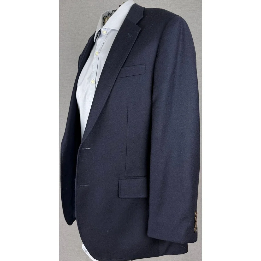 J.Crew Ludlow Slim Fit Navy Blue Wool Suit Jacket Blazer 40S American Woolen Co